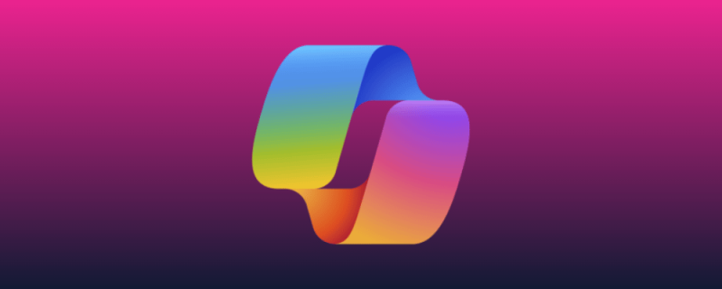 Copilot logo on a pink backgroud